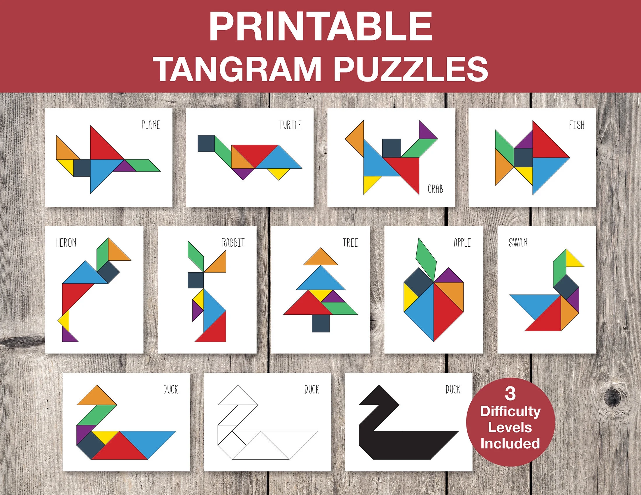 Tangrams Puzzles Printable