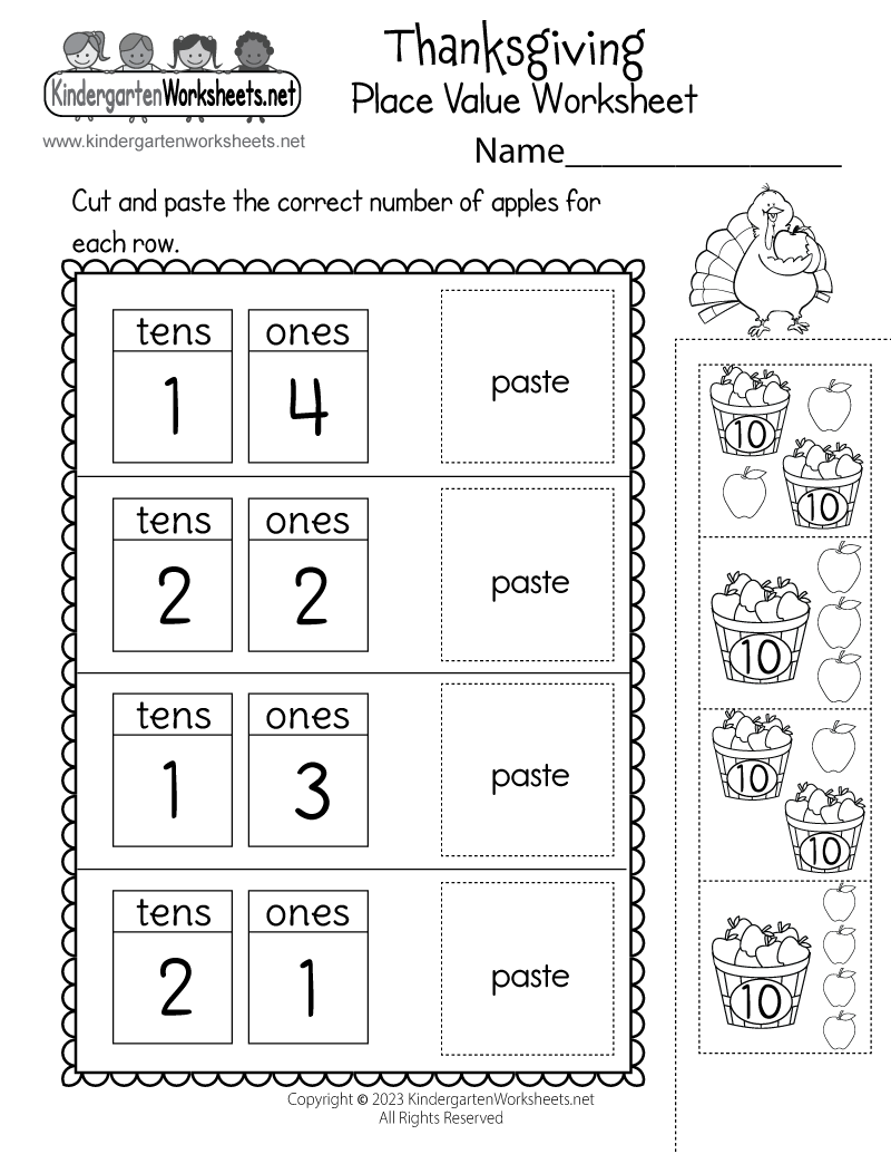 Thanksgiving Place Value Worksheet Free Printable Digital amp PDF
