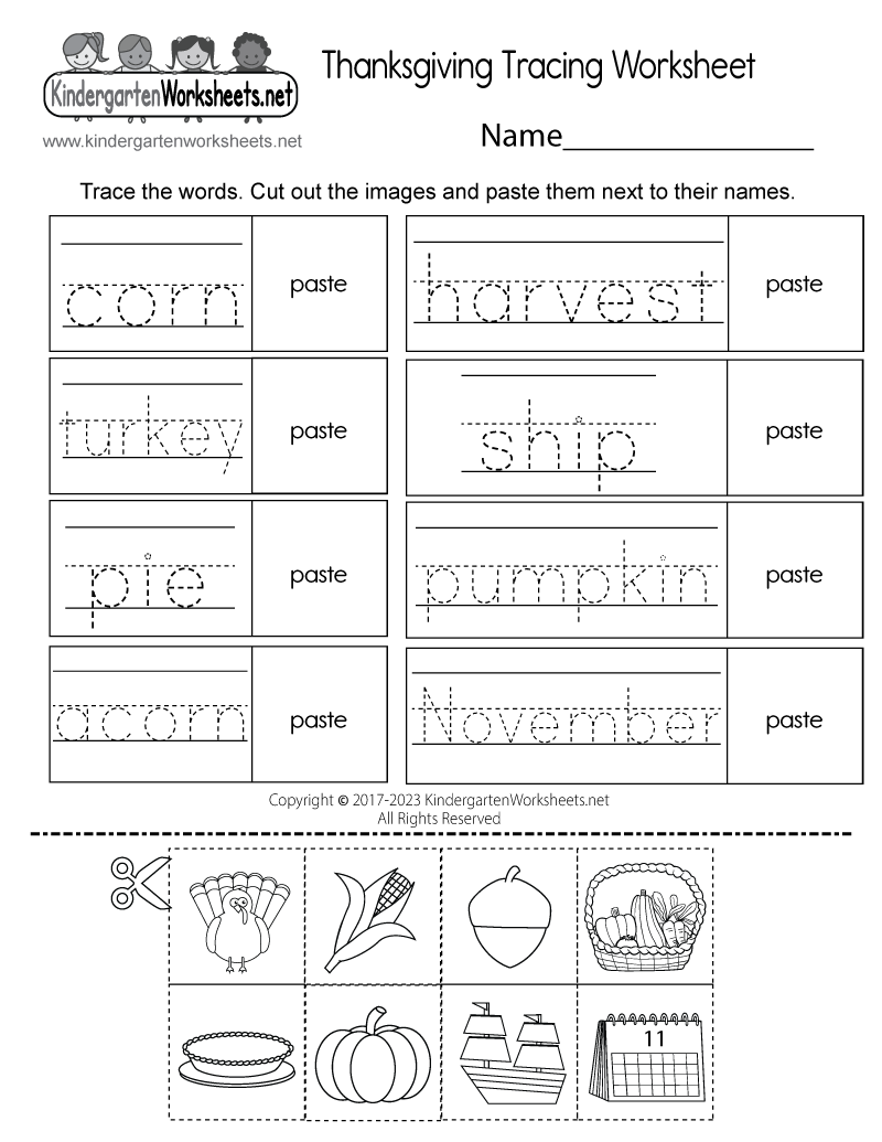 Thanksgiving Printable Worksheets