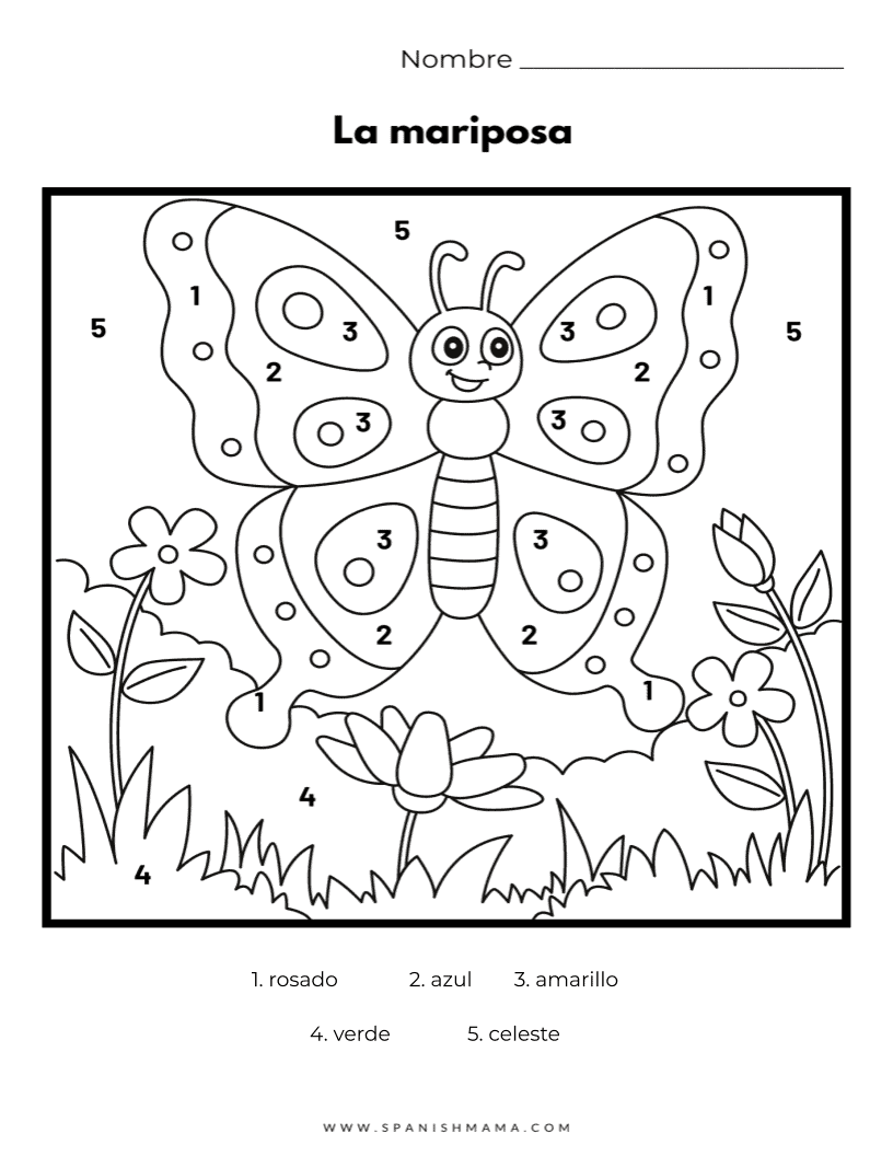 Free Printable Spanish Colors Worksheet Pdf