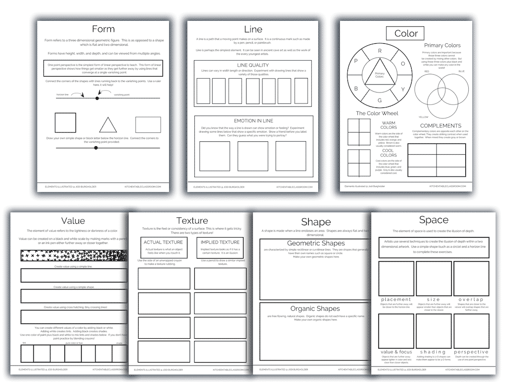 The Illustrated ELements Elements Of Art Posters And Printable 