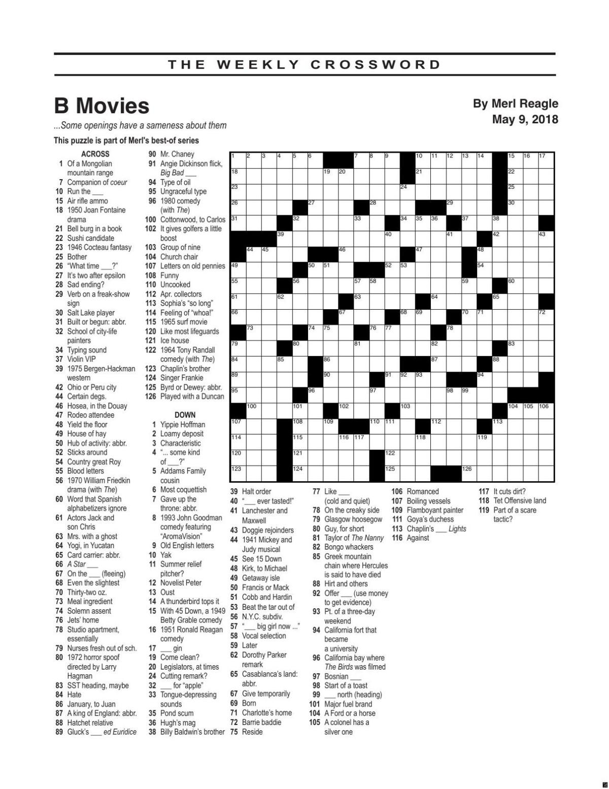 the weekly crossword entertainment primepublishers