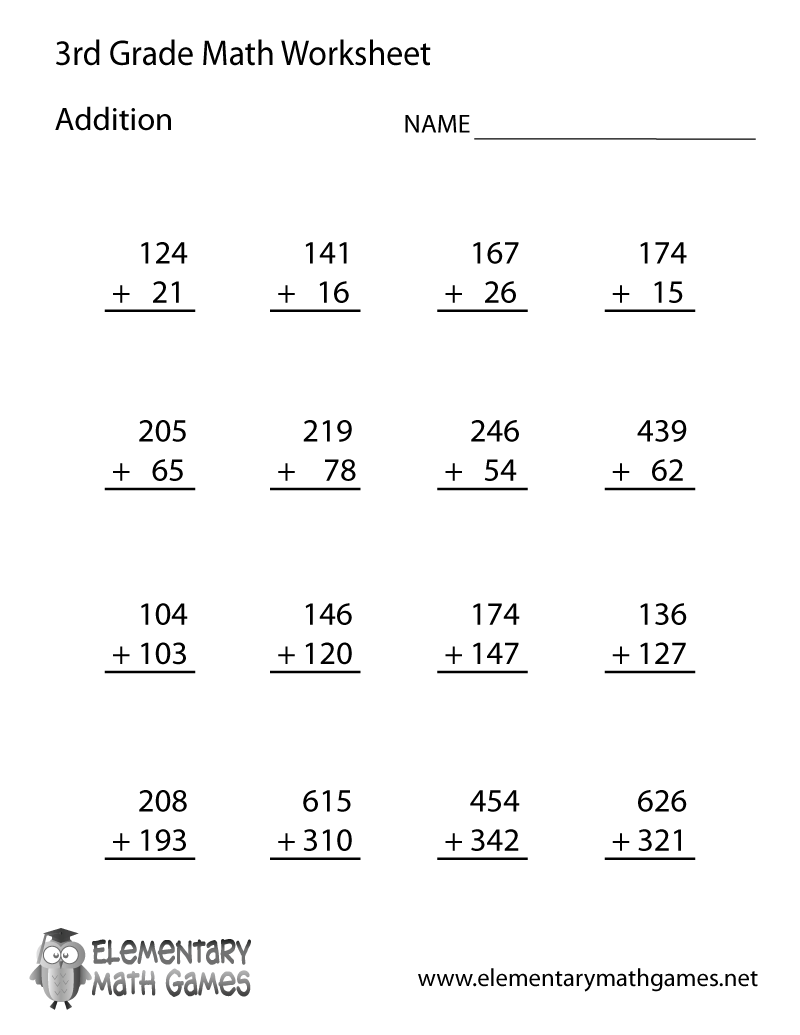Free Printable Worksheets For 3rd Grade