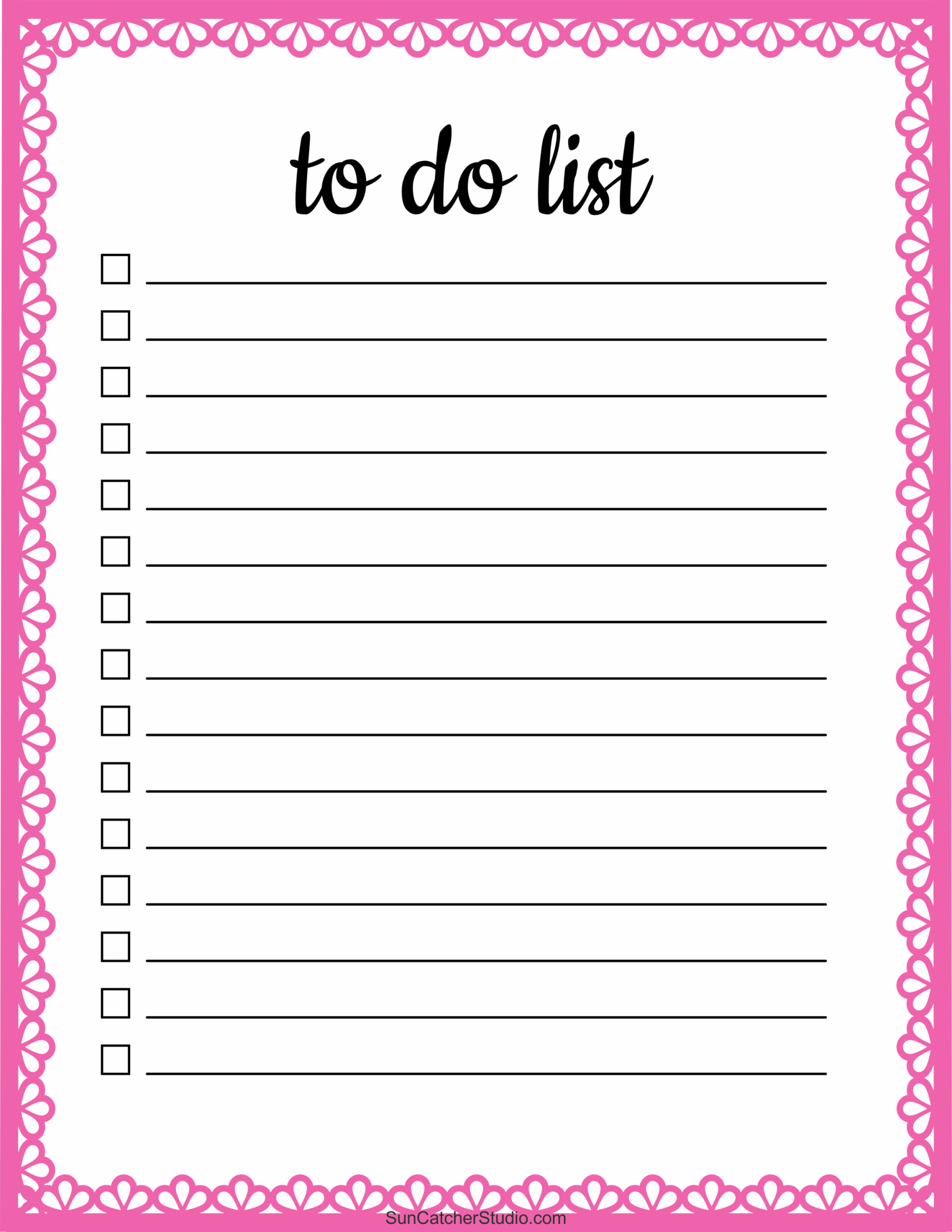 To Do List Free Printable PDF Templates Things To Do Free Printables Monograms Design Tools Patterns DIY Projects