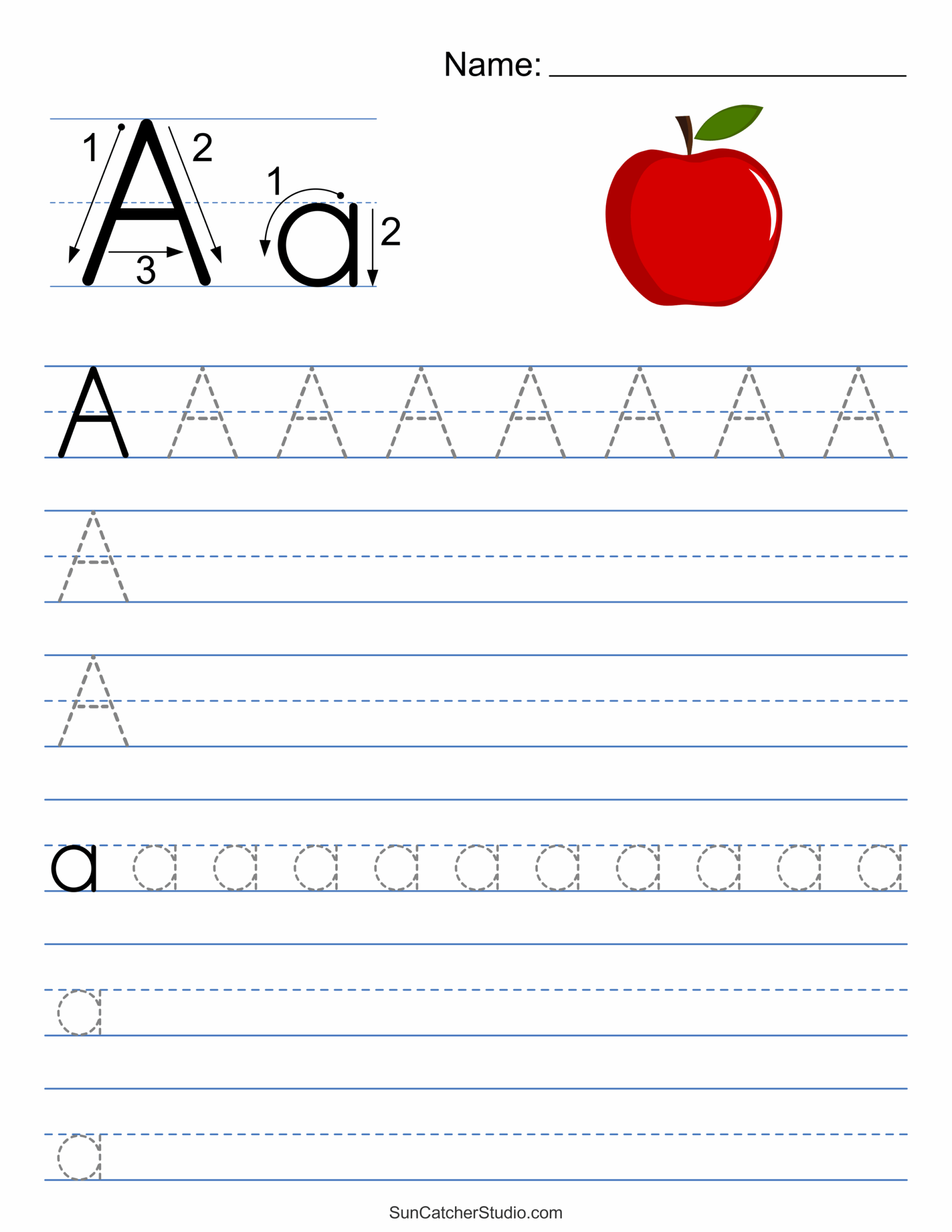 Handwriting Free Printable Preschool Worksheets Tracing Letters