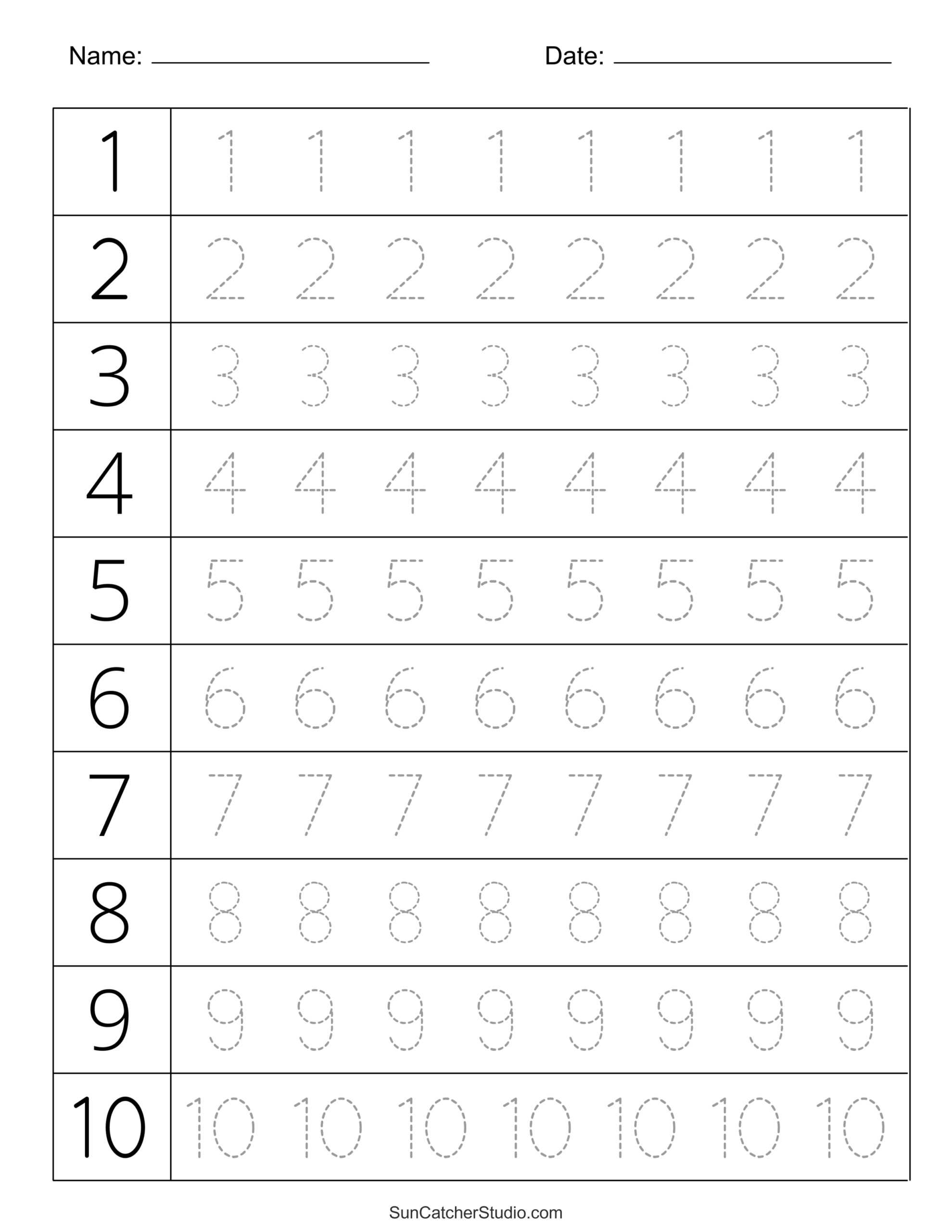 Free Printable Tracing Worksheets Pdf