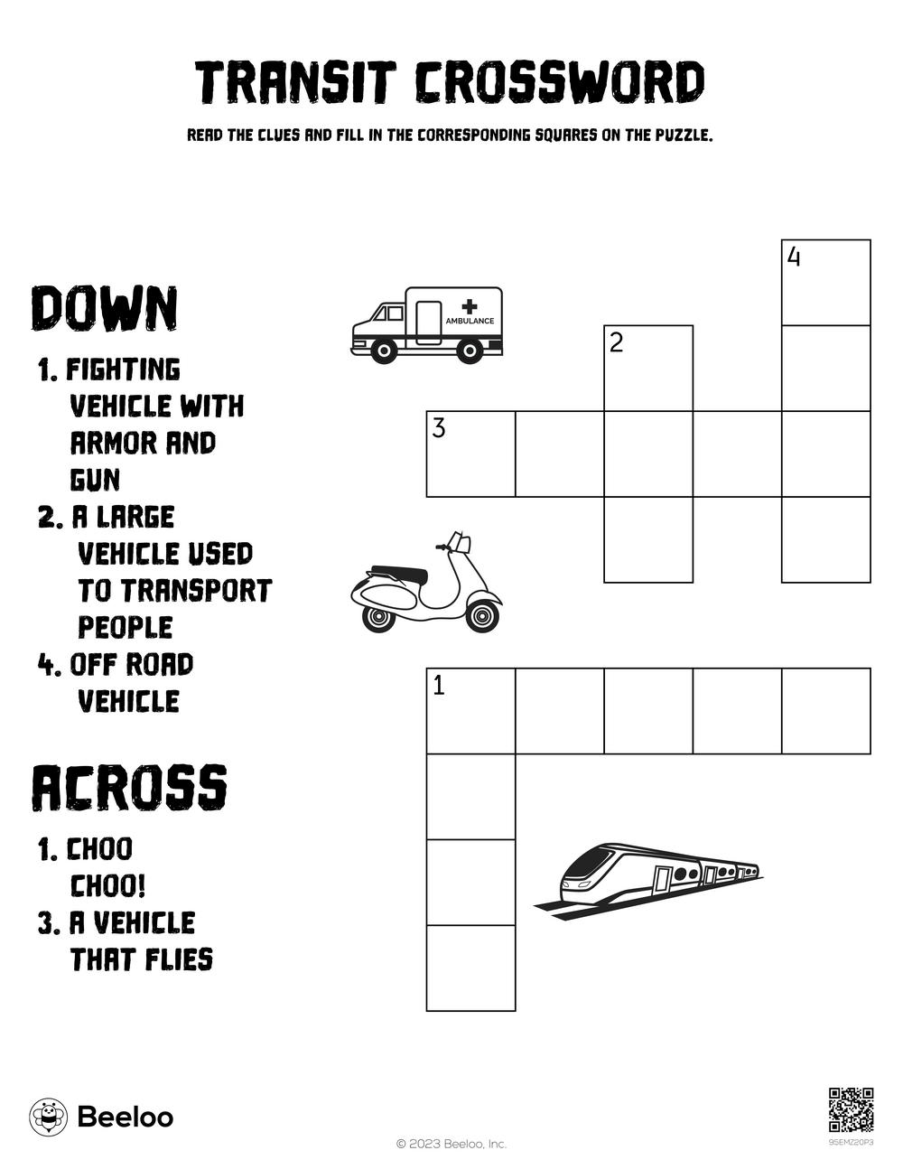 Pic A Choo Crossword Puzzles Printable