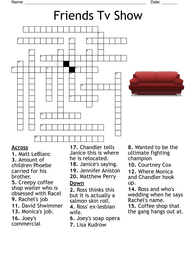Tv Crossword Puzzles Printable