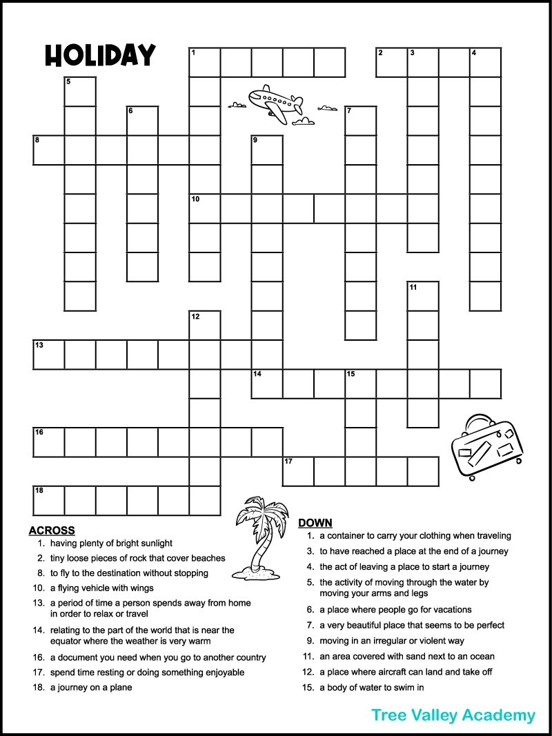 Printable Crossword Puzzles -Card Games Theme