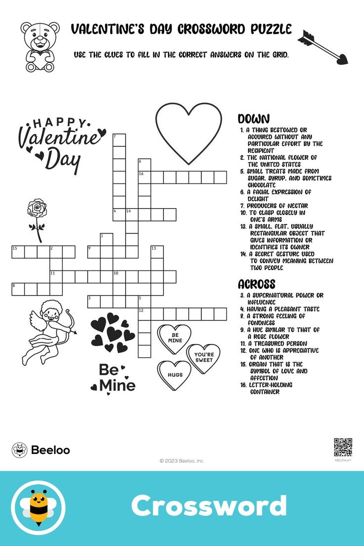 Free Printable Valentine Crossword Puzzles
