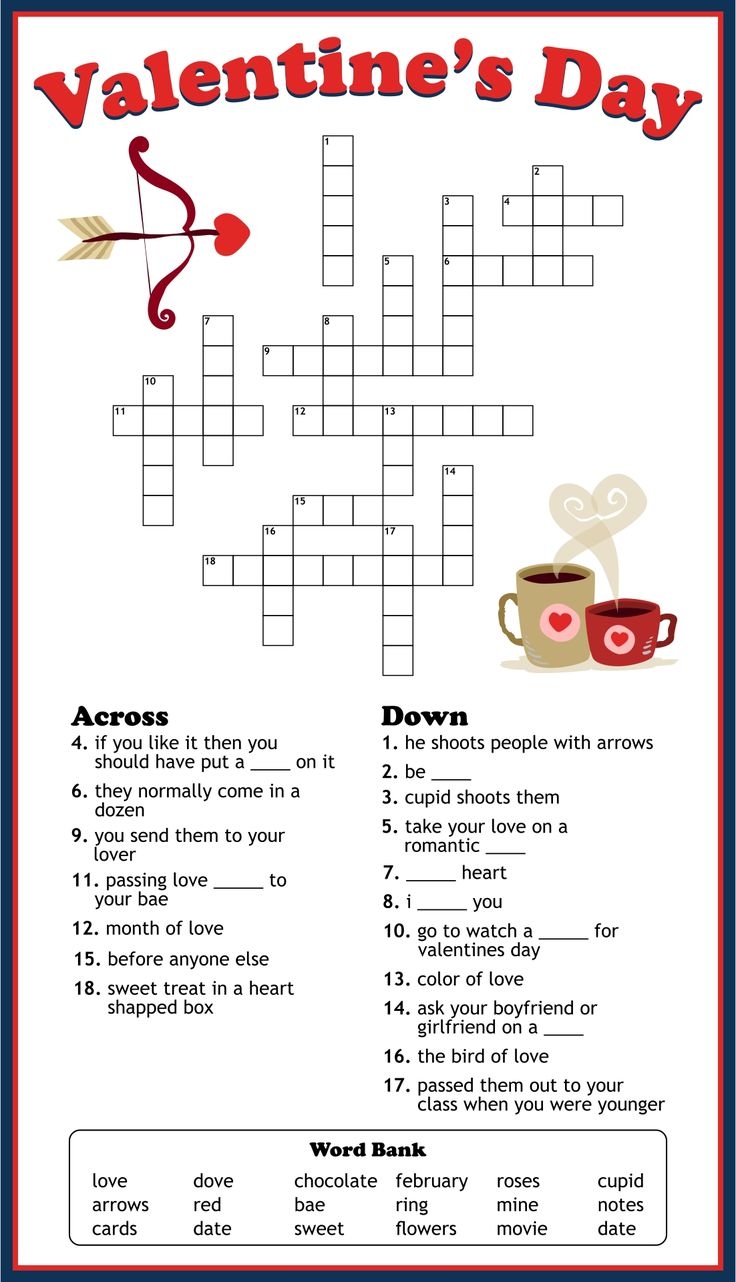 Valentines Puzzles Printable