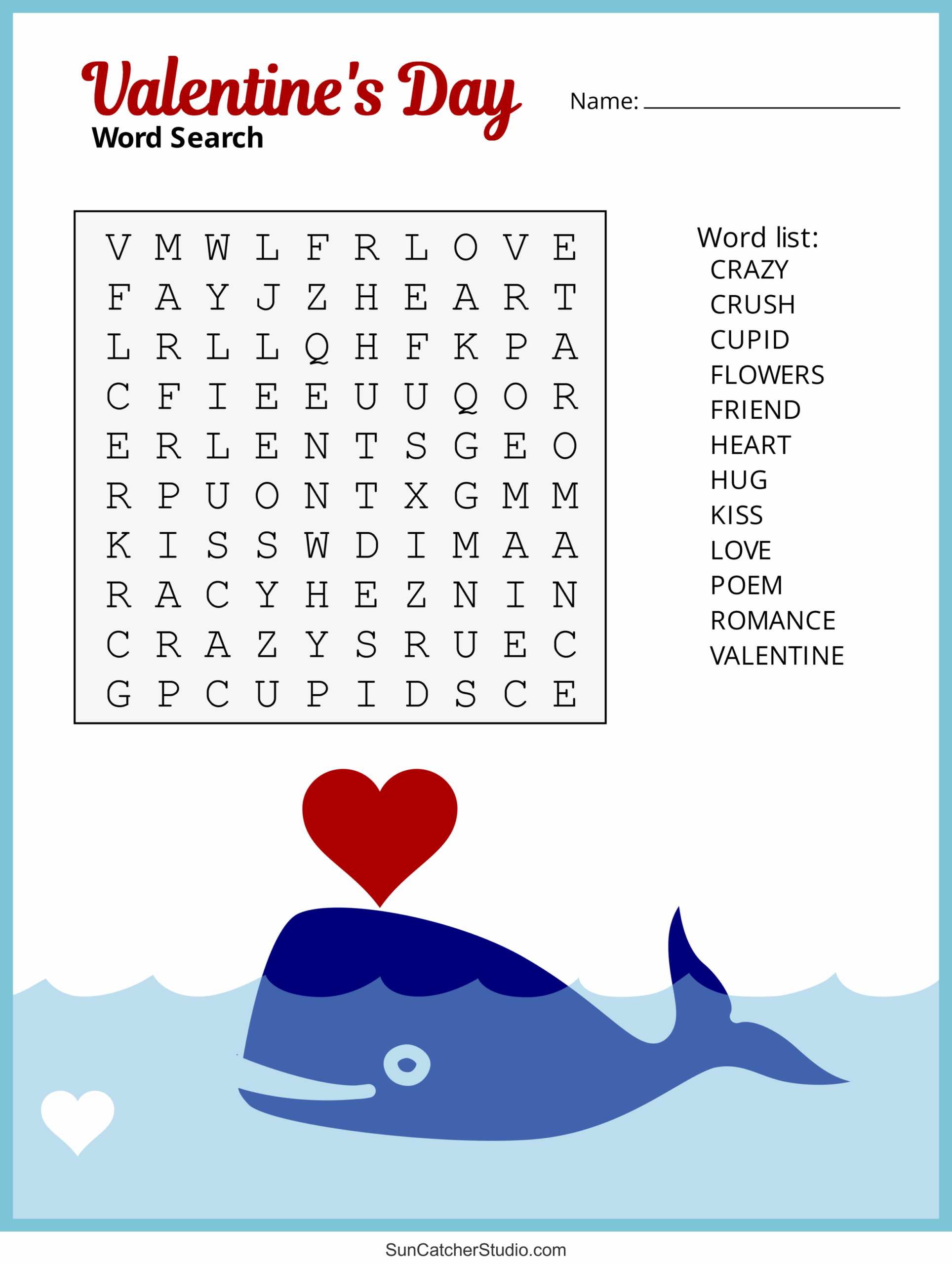 Valentine's Day Puzzles Printable