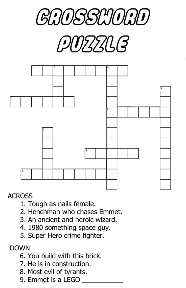 English Crossword Puzzles Printable