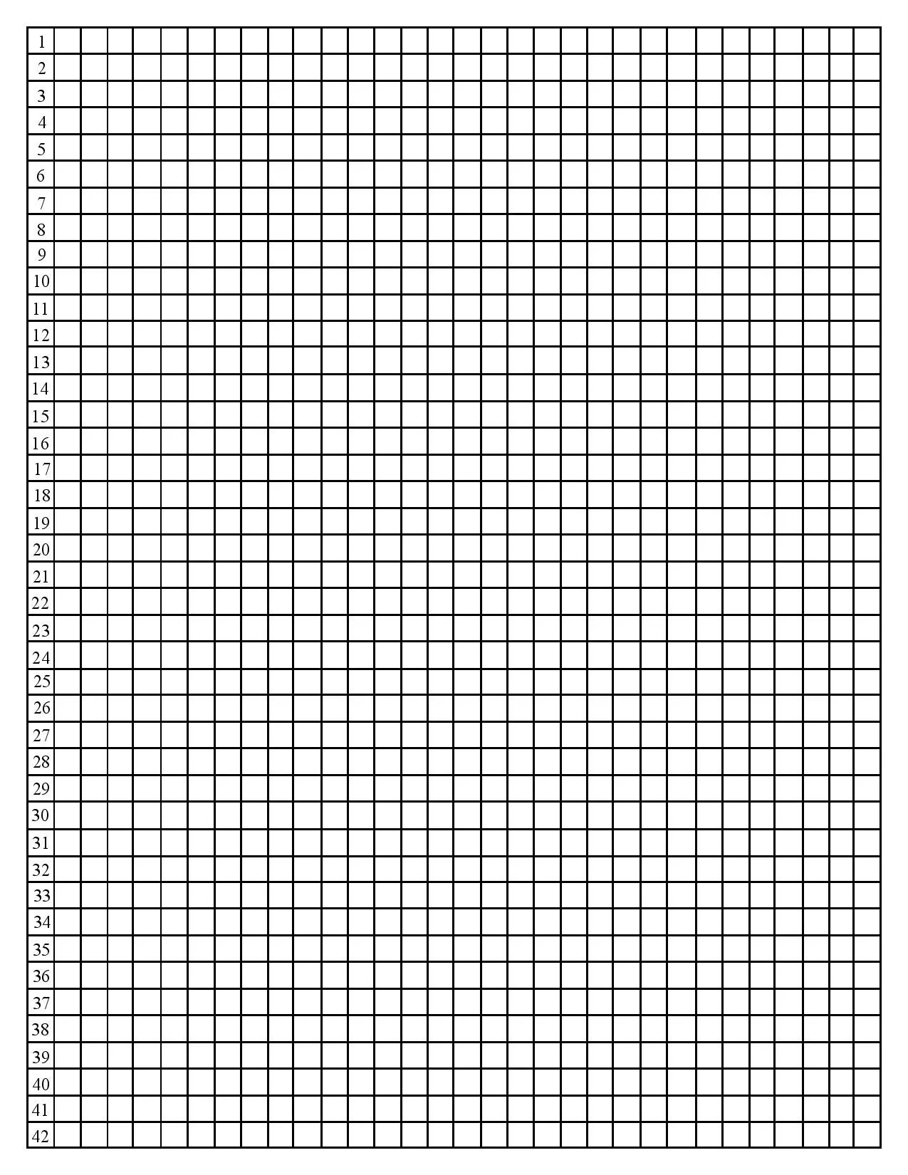 Graph Paper Free Printable 1/3 Inch Squares