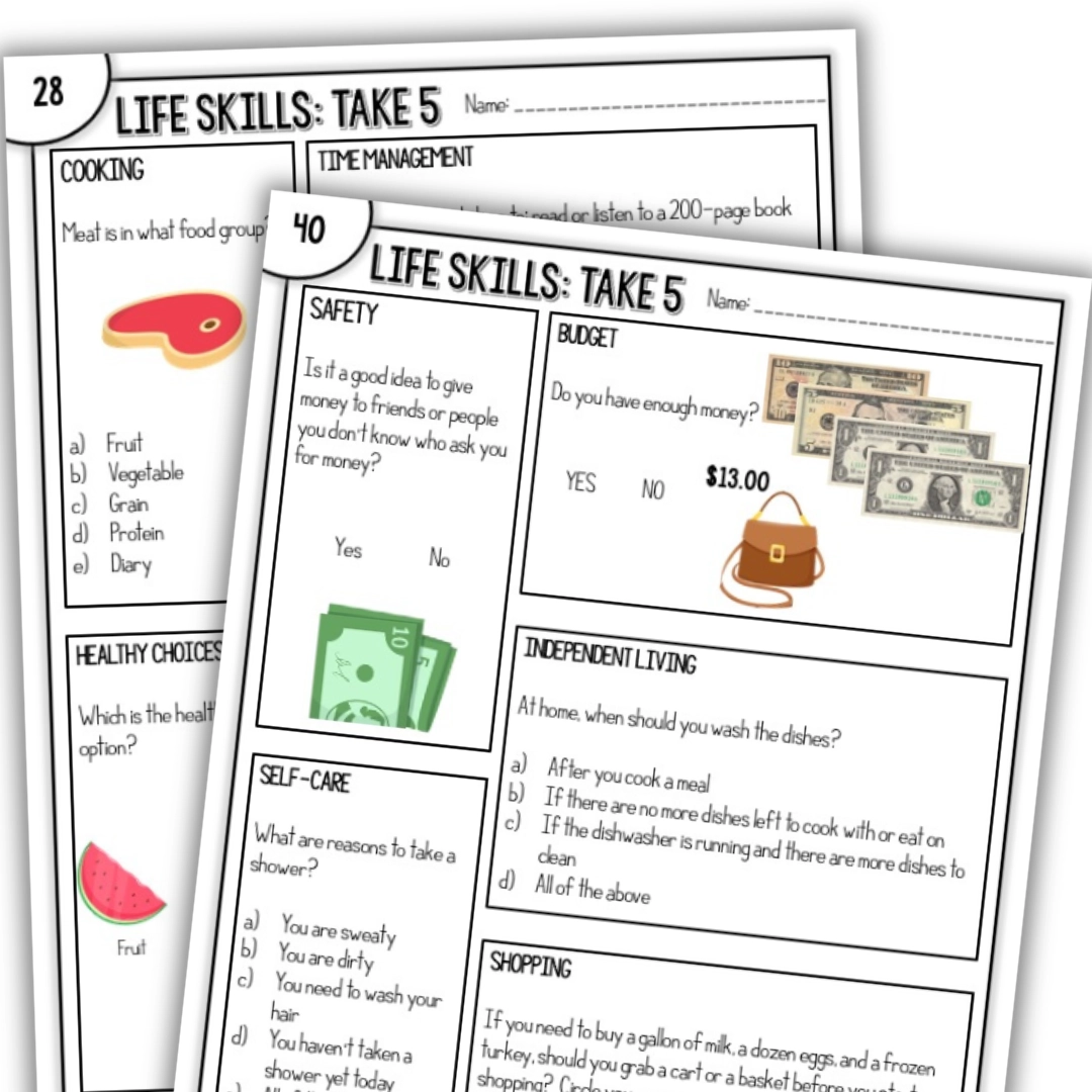 Free Printable Job Skills Worksheets For Special Needs Students