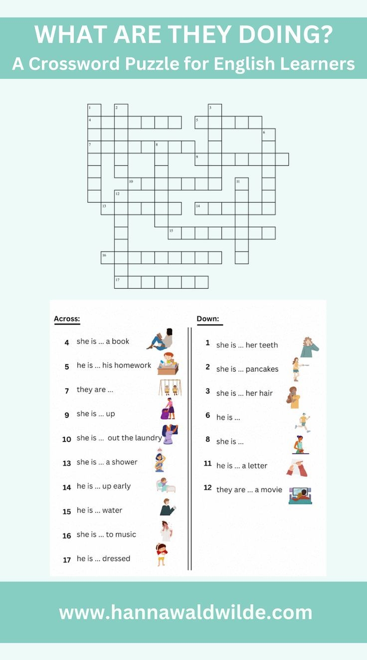 Esl Worksheets Beginners Printable Crossword Puzzles