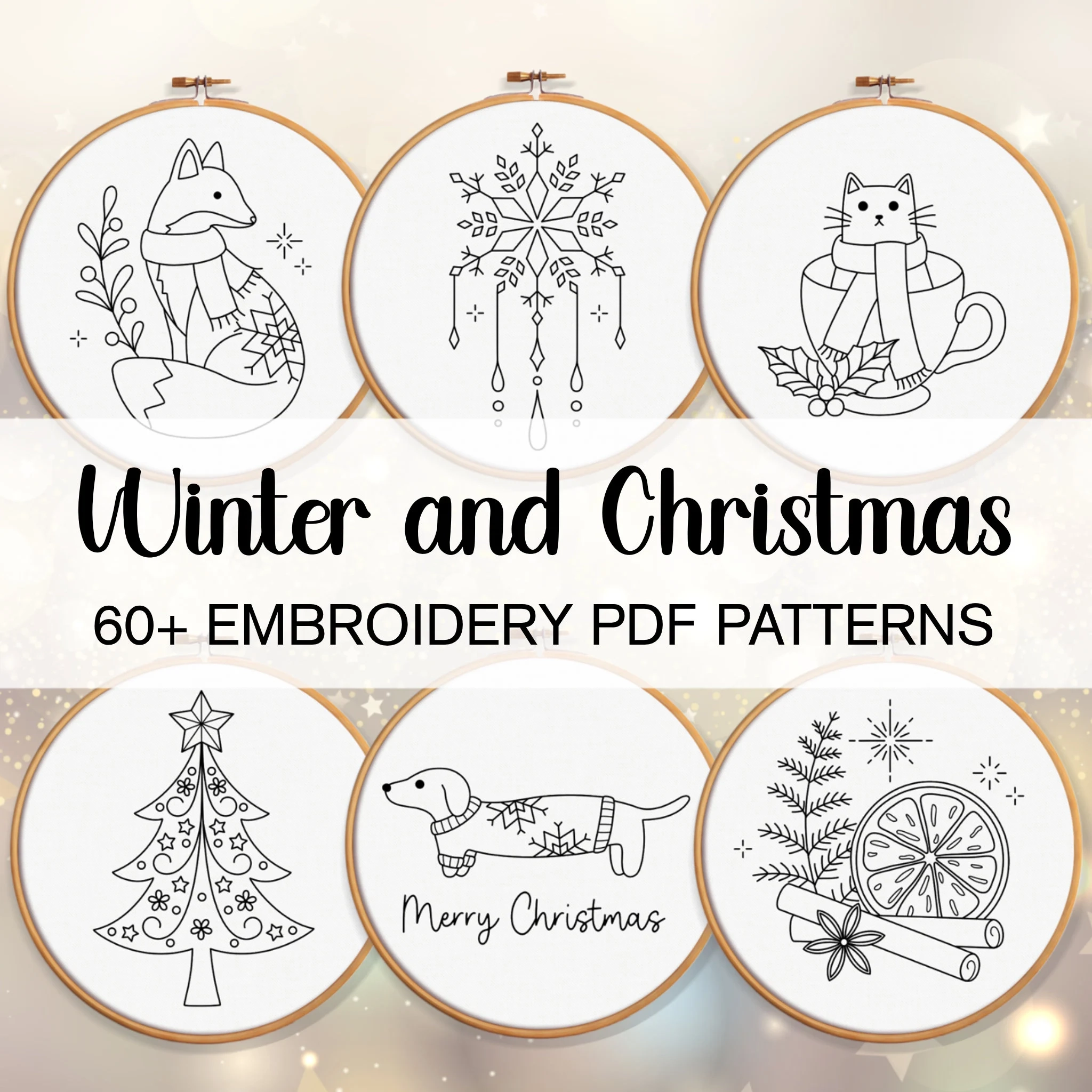 Winter And Christmas Embroidery Pattern Bundle Download PDF Christmas Hand Embroidery Bundle Winter Embroidery Designs Bundle Christmas Etsy Canada