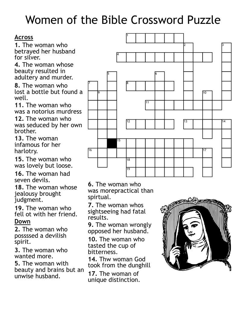 Printable Small Bible Crossword Puzzles